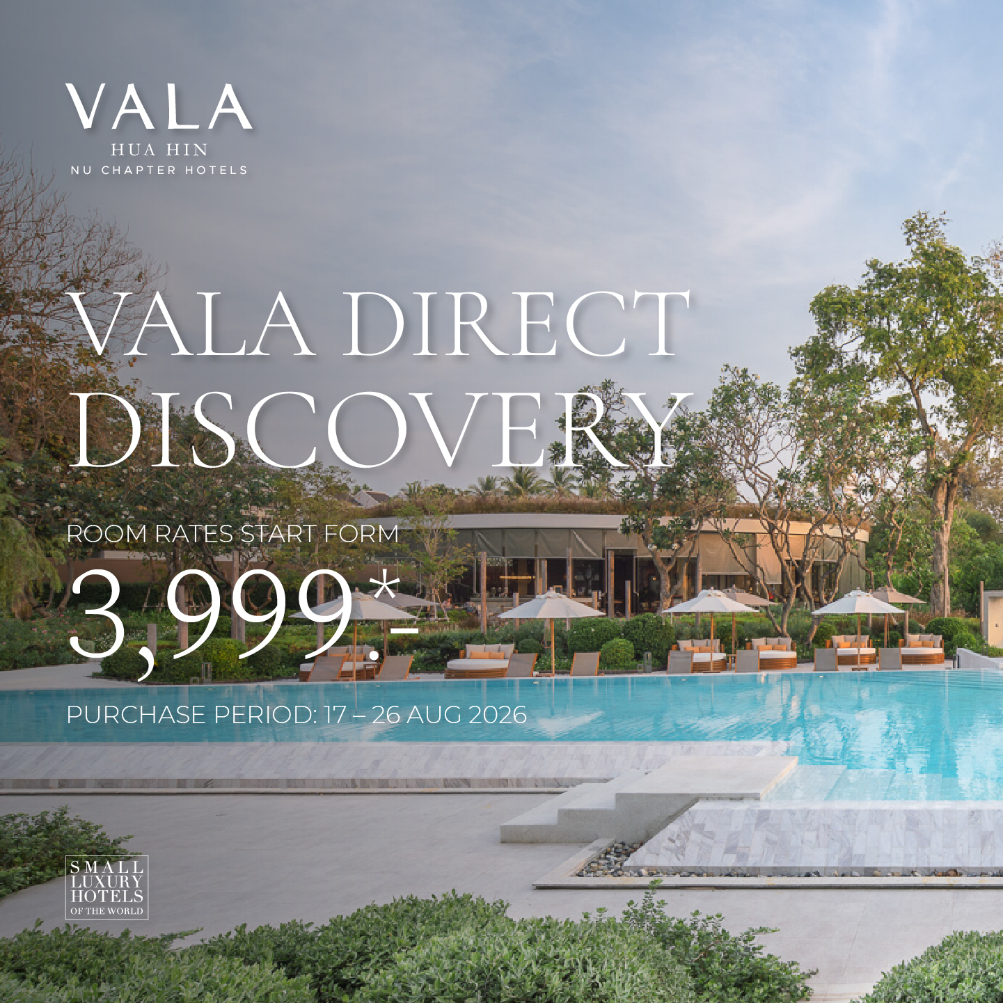 โรงแรมหัวหินราคาพิเศษ VALA Hua Hin ห้องพักวิวทะเล Regent Beach