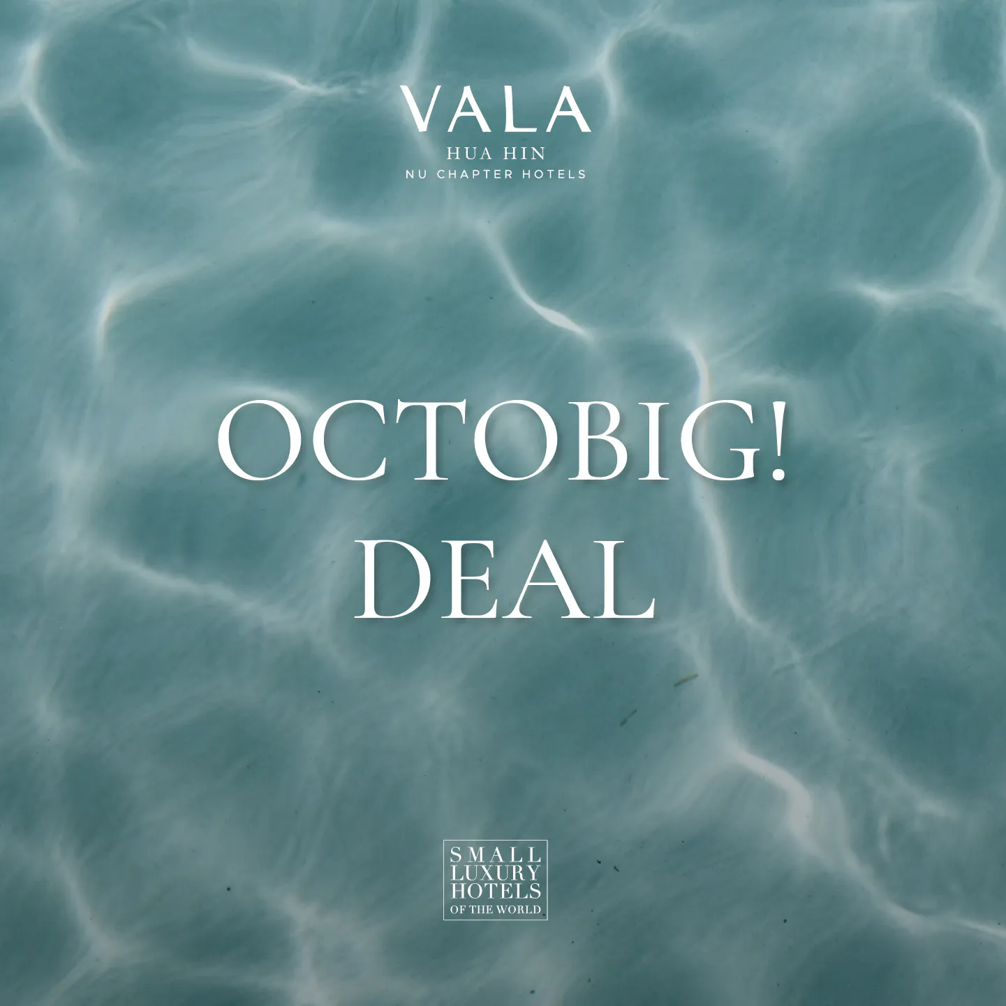 OCTOBIG ลด 35% โรงแรมหัวหิน 5 ดาว VALA Hua Hin